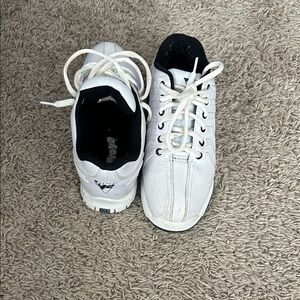 White Sneakers with Black Accents
